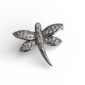 Sparkling K18WG / Diamond Dragonfly Brooch k18 white gold 2g, diamond 0.29ct